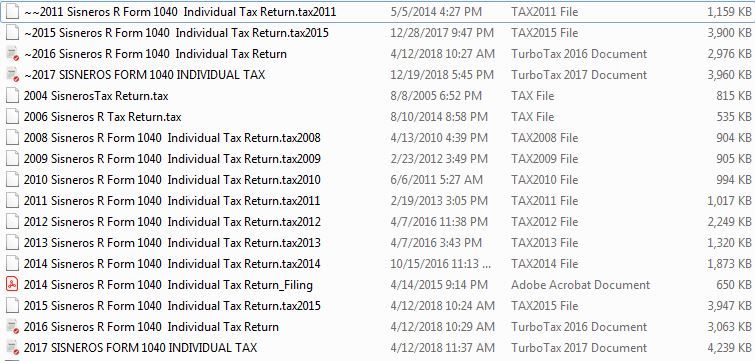 Old TurboTax Files.JPG