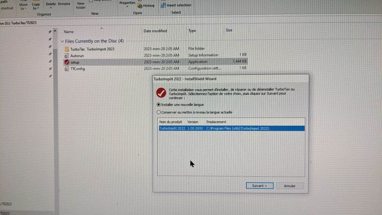 TT2023 Installshield Wizard on desktop running Windows 10 (failed)